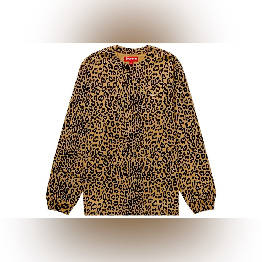 NWT/NIP SUPREME DEADSTOCK LEOPARD SMALL BOX LOGO L/S-TEE